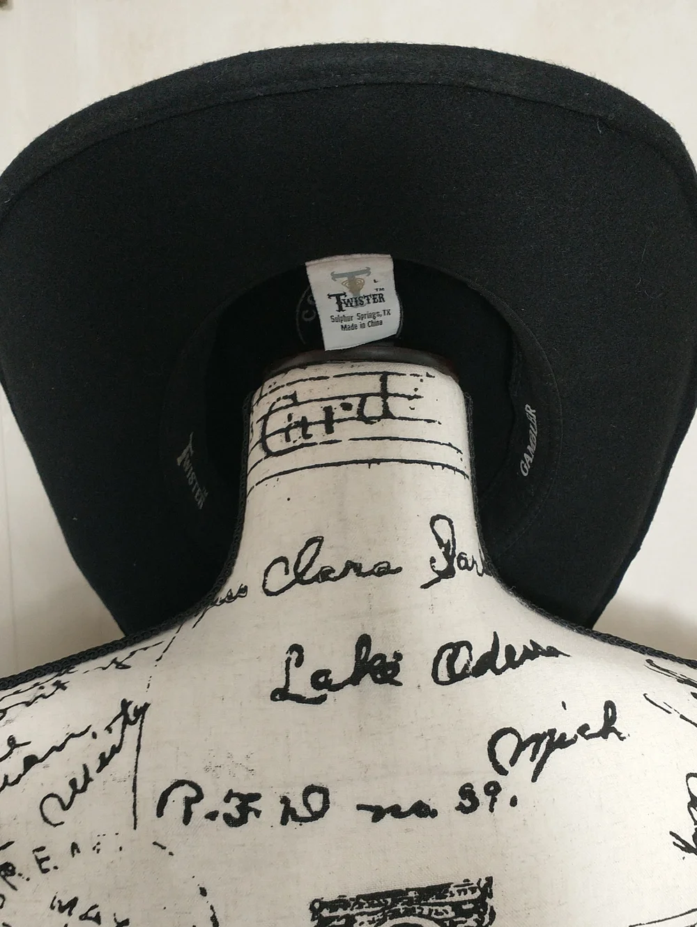 Twister Gambler Crushable 100% Wool Hat, Black, Size Large, Cowboy